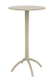 PORTO - Table diam 60cm -Hauteur 108 cm en résine durable cadre métallique haute qualité-Finition :Plateau et piètement taupe