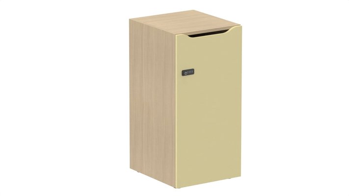 CASIERS - 1 case - Meuble à cases H.92xL.45xP.50cm - 1 case H86cm. porte avec découpe en partie haute. serrure à code