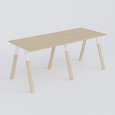 [Pas de famille] - [Pas de sous famille] - Table Keops Bois 280x120 cm de profondeur et hauteur 109 cm . Plateau épaisseur 25mm.