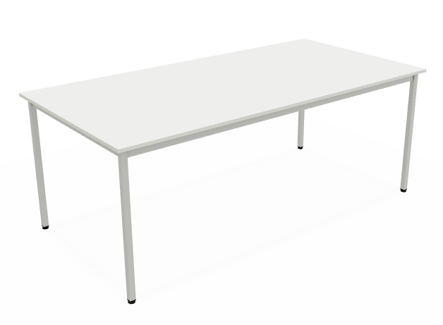 DECO Table forme rectangulaire L.200xP.70H.75cm Avec vérin de réglage sur pied. 