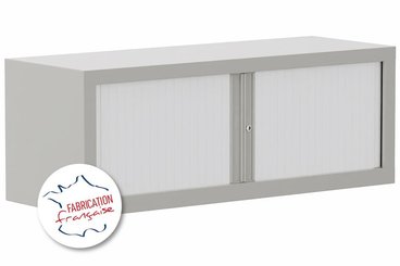 [Pas de famille] - [Pas de sous famille] - Armoire rehausse H44xL120cm coffre aluminium/rideaux blanc
