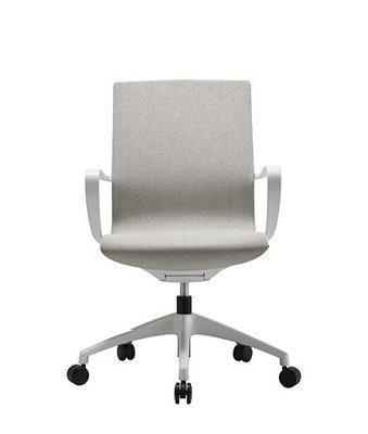 OPERATIVE - Dossier résille - Fauteuil BILLY. mécanisme autorégulé. cadre gris clair. résille grise. piétement nylon gris