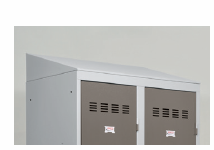 VESTIAIRES MONOBLOC CONFORT - Equipement optionnels - Toit en pente pour vestiaire L80cm /gris clair - sur délai