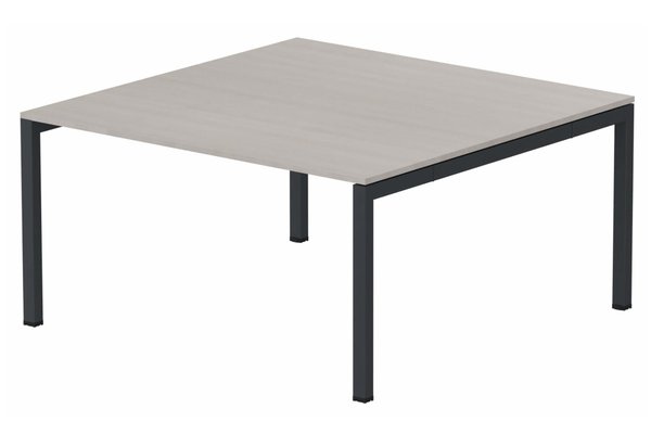 TABLES DE REUNION - Carrée - K3 plan carré 145x145cm, plateau acacia, structure anthracite