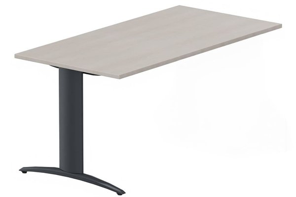 TABLES DE FORMATION - Composables piétement "i" - Module composable pied i, L.160xP.80cm, suivant, plateau acacia, structure anthracite, plateau acacia, structure anthracite