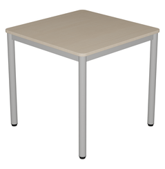 SCOLAIRE - Apprendre - Table CARÉLIE plat. ép.21 mm strat. chant ABS arrondis pièt. époxy - 80x80 cm - T6