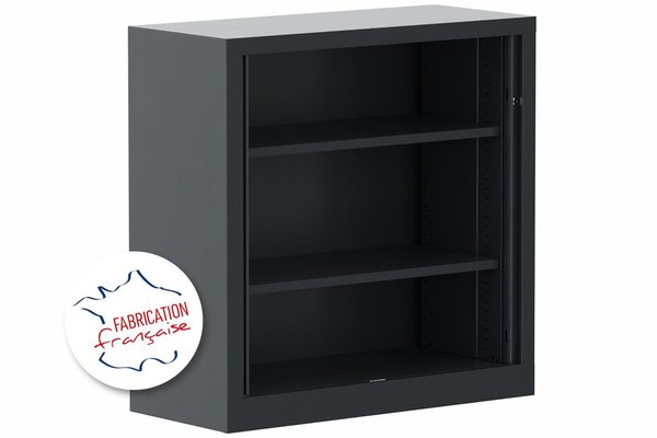 [Pas de famille] - [Pas de sous famille] - Armoire à rideaux H100xL100cm 2 tablettes