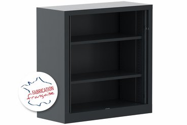 [Pas de famille] - [Pas de sous famille] - Armoire à rideaux H100xL100cm 2 tablettes