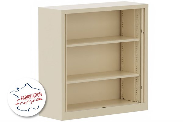 [Pas de famille] - [Pas de sous famille] - Armoire à rideaux H120xL120cm 2 tablettes
