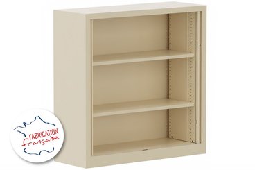 [Pas de famille] - [Pas de sous famille] - Armoire à rideaux H120xL120cm 2 tablettes