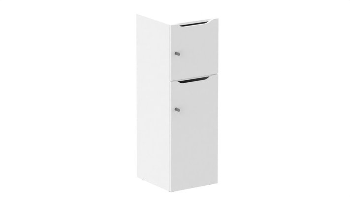 CASIERS - 2 cases - Meuble à cases H.137xL.45xP.50cm - 2 cases : 1 x H86cm (en bas) + 1 x H43cm. portes avec découpe en partie haute. serrure à clé