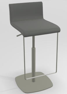 CHAISES ET TABOURETS - Réglables en hauteur - COCKTAIL Tabouret -Finitions : MOSAIC SILVER (M377) / PIETEMENT EPOXY : structure coloris TAUPE MAT (EP87)