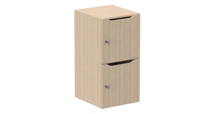CASIERS - 2 cases - Meuble à cases H.92xL.45xP.50cm - 2 cases H43cm- portes avec découpe en partie haute. serrure à clé
