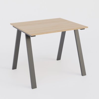 [Pas de famille] - [Pas de sous famille] - Table Keops Métal 140x120 cm de profondeur et hauteur 109 cm . Plateau épaisseur 25mm.