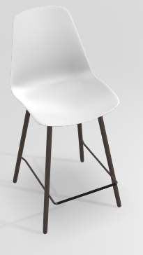 CHAISES ET TABOURETS - Pour tables hauteur 90 cm - PETALE Chaise haute L.46xP.51.5xH.101.5cm-hauteur assise 65.5cm