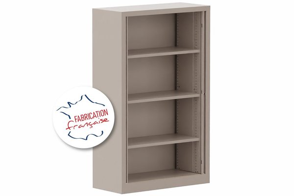 [Pas de famille] - [Pas de sous famille] - Armoire à rideaux H160xL100cm 3 tablettes
