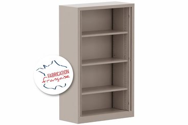 [Pas de famille] - [Pas de sous famille] - Armoire à rideaux H160xL100cm 3 tablettes