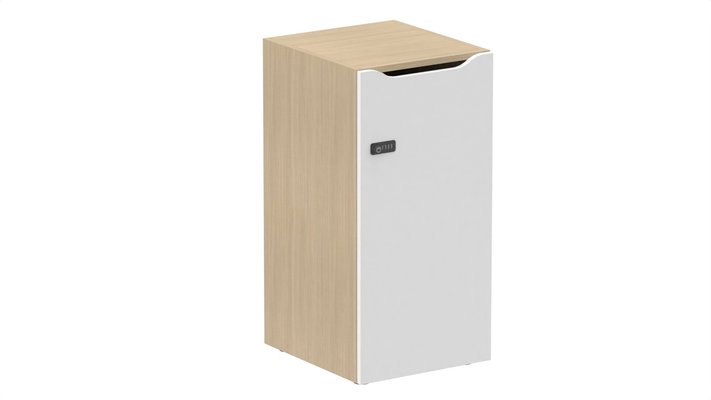 CASIERS - 1 case - Meuble à cases H.92xL.45xP.50cm - 1 case H86cm. porte avec découpe en partie haute. serrure à code