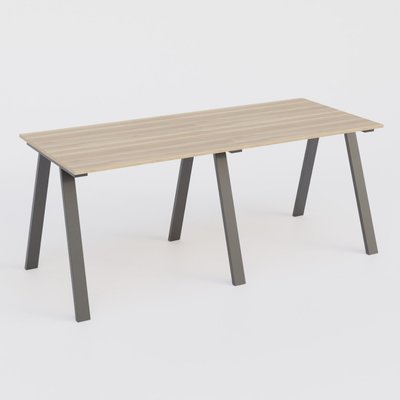 [Pas de famille] - [Pas de sous famille] - Table Keops Métal 280x120 cm de profondeur et hauteur 109 cm . Plateau épaisseur 25mm.