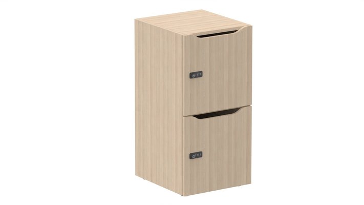 CASIERS - 2 cases - Meuble à cases H.92xL.45xP.50cm - 2 cases H43cm- portes avec découpe en partie haute. serrure à code