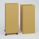 Poubelle 1 Module HT 75 cm la HT 30 cm Prof. 60 cm avec roulettes . Coffre Moutarde