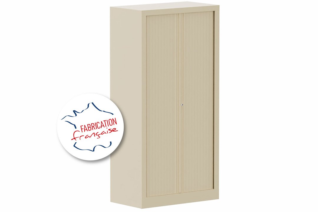 Armoire à rideaux H136xL120cm 3 tablettes