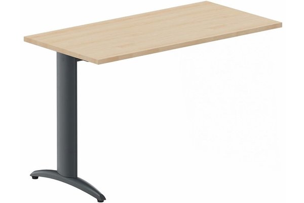 TABLES DE FORMATION - Composables piétement "i" - Module composable pied i, L.120xP.60cm, suivant, plateau hêtre, structure anthracite, plateau hêtre, structure anthracite