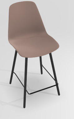 CHAISES ET TABOURETS - Pour tables hauteur 90 cm - PETALE Chaise haute L.46xP.51.5xH.101.5cm-hauteur assise 65.5cm