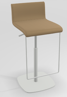 CHAISES ET TABOURETS - Réglables en hauteur - COCKTAIL Tabouret -Finitions : MOSAIC GOLD (M314) / PIETEMENT EPOXY : structure coloris ALUMINIUM (EP12)