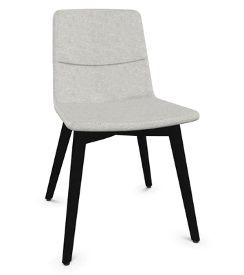 FAUTEUILS/POUFS - 4 pieds bois - MELODY chaise 4 pieds bois frêne teinté noir