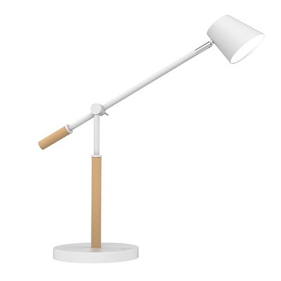 LUMINAIRES - Lampes - WOODY1 Lampe de bureau LED avec interrupteur sur socle 3 niveaux d'intensité lumineuse, port USB 5V, blanc/hêtre