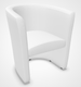 CLUB fauteuil 1 place, simili V coloris blanc