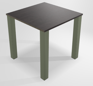 ATLAS Table haute forme carrée L.90xP.90xH.89.4cm