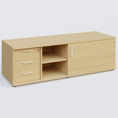 [Pas de famille] - [Pas de sous famille] - Caisson USE ME avec caisson trois tiroirs, porte à droite. Caisson Chêne et portes Chêne.