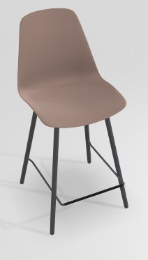 CHAISES ET TABOURETS - Pour tables hauteur 90 cm - PETALE Chaise haute L.46xP.51.5xH.101.5cm-hauteur assise 65.5cm