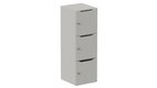 Meuble à cases H.137xL.45xP.50cm - 3 cases H43cm. portes avec découpe en partie haute. serrure à clé