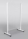 Grille d'exposition mobile maille 50x50 mm époxy - L105xP50xH210 cm - Blanc