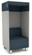 Phonebox acoustique permet de passer les appels sans gêner les autres, coloris bleu foncé et gris clair 