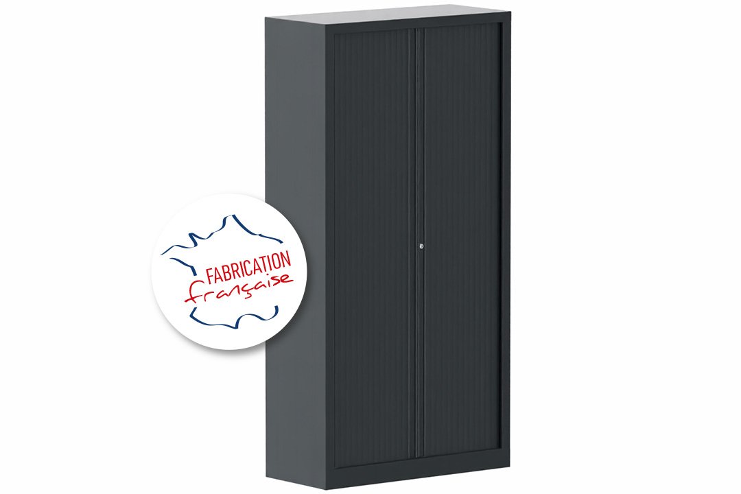 Armoire à rideaux H198xL100cm 4 tablettes