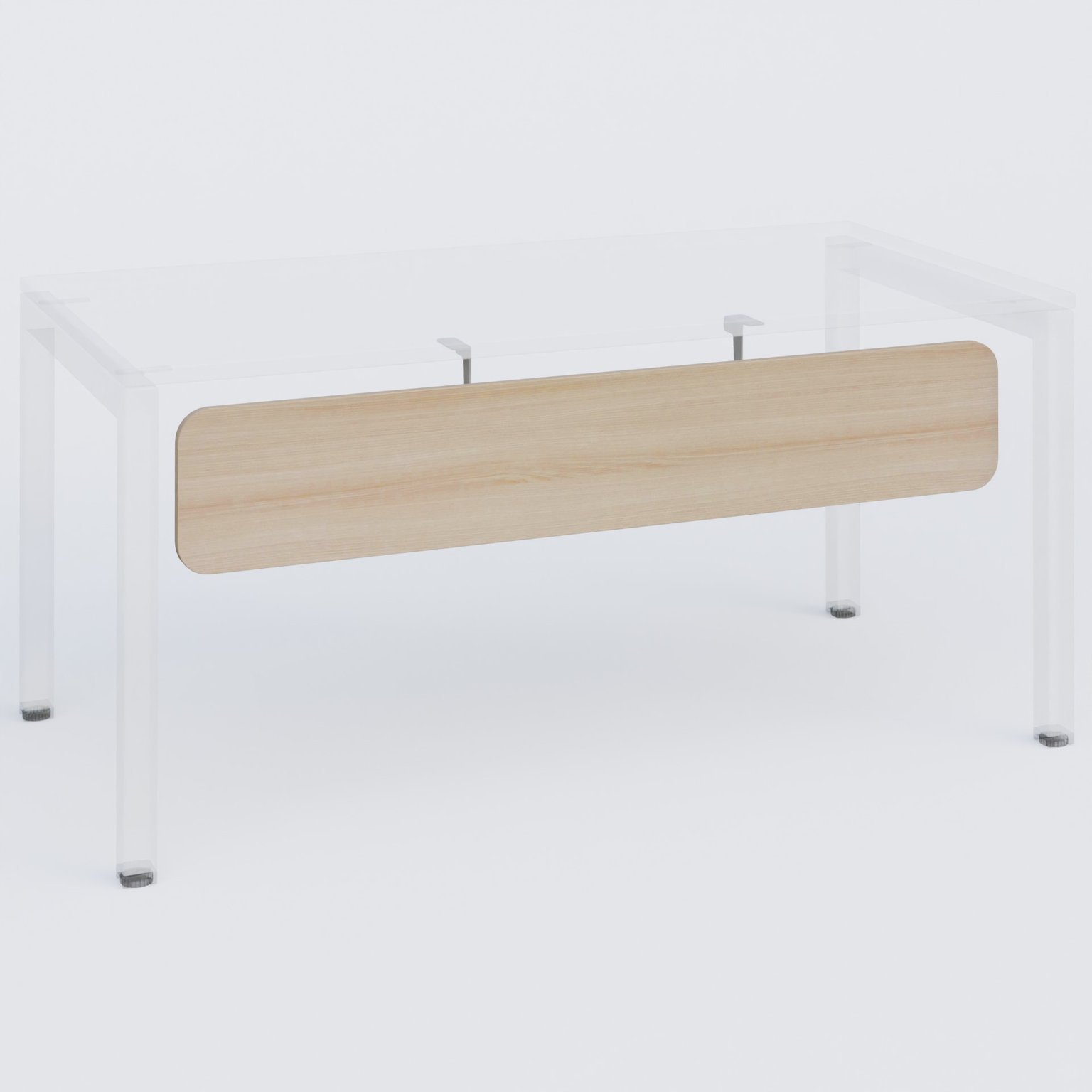 Voile de fond mélamine L.140xH.30cm, décor acacia fixation aluminium
