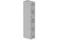 Vestiaire multicases 1 colonne L,30cm 4 cases (fermeture cadenas) H,180xL,30xP,50cm coffre gris clair/portes gris clair