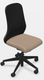 Fauteuil de travail mistral MESH NOIR Cadre Noir assise Tissu Non feu M1 Coloris BNK-1008
