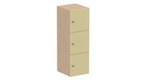 Meuble à cases H.137xL.45xP.50cm - 3 cases H43cm. portes pleine. serrure à clé
