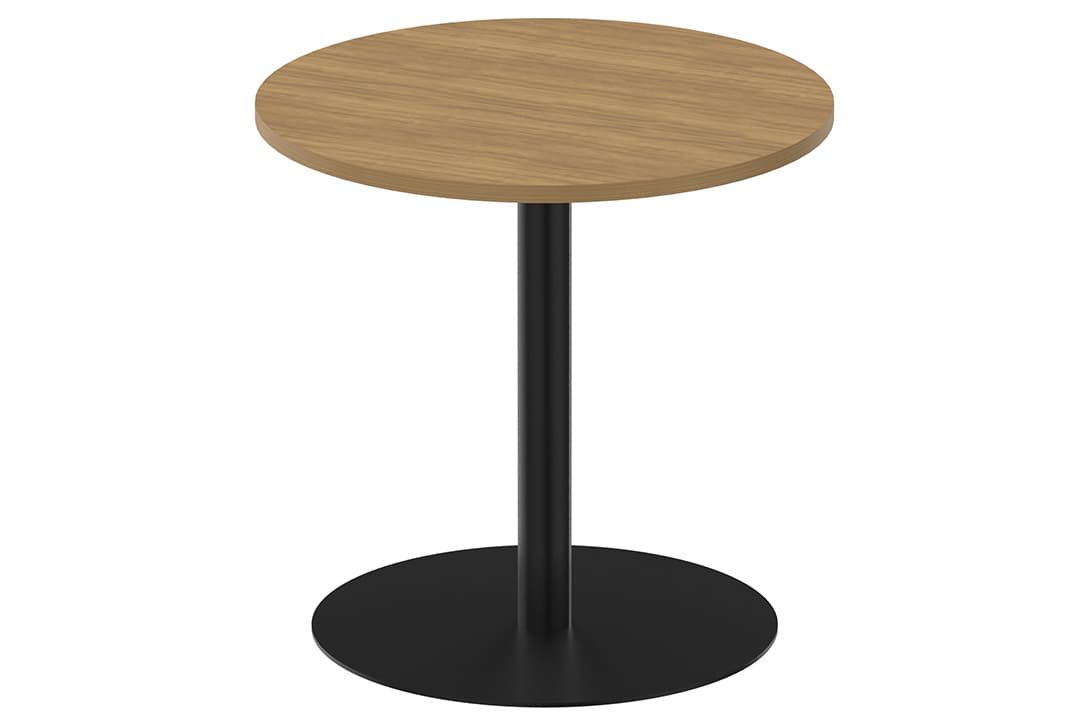 Table de réunion Ø80 cm, noyer / noir