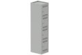 Vestiaire multicases 1 colonne L,40cm 4 cases (fermeture cadenas) H,180xL,40xP,50cm coffre gris clair/portes gris clair
