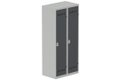 Vestiaire industrie salissante 2 portes (fermeture cadenas) H180xL80xP50cm coffre gris clair/ porte(s) anthracite