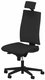 Fauteuil ZEN tissu manager avec têtière, sans accotoirs TISSU ANTHRACITE