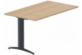 Module composable pied i, L.140xP.80cm, suivant, plateau hêtre, structure anthracite, plateau hêtre, structure anthracite