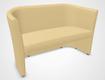 CLUB fauteuil 2 places. simili cuir beige -