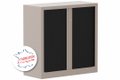 Armoire à rideaux H100xL100cm 2 tablettes